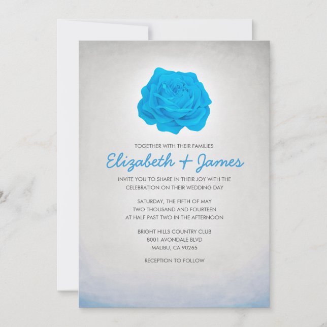 Convites Simples de Casamento Floral de Trendy (Frente)
