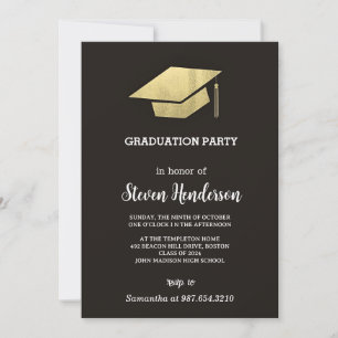 Convites simples para Festa de formatura