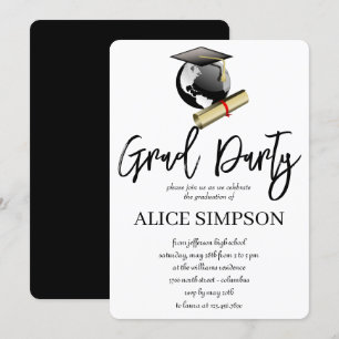 Convites simples para Festa de formatura