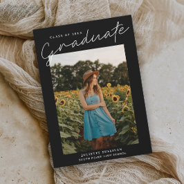 Convites Simples para Graduação de Fotos de Script