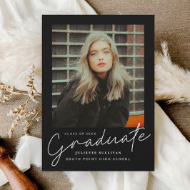 Convites Simples para Graduação de Fotos de Script