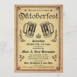 Convites supremos v.2 de Oktoberfest do vintage