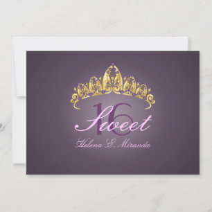 Convites Sweet 16/ tiara/ametista