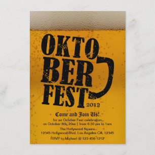 Convites temáticos de cerveja do Oktober Fest 2012