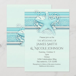 Convites Temáticos de Praia Elegantes Estrela do M