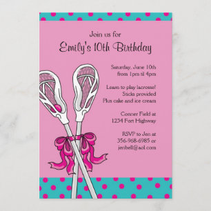 Convites temáticos do aniversário do Lacrosse das
