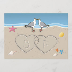 Convites temáticos do casamento da praia das