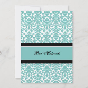 Convites Teus Damask Bat Mitzvah