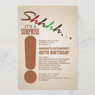 convites tipográficos de festa de aniversário surp