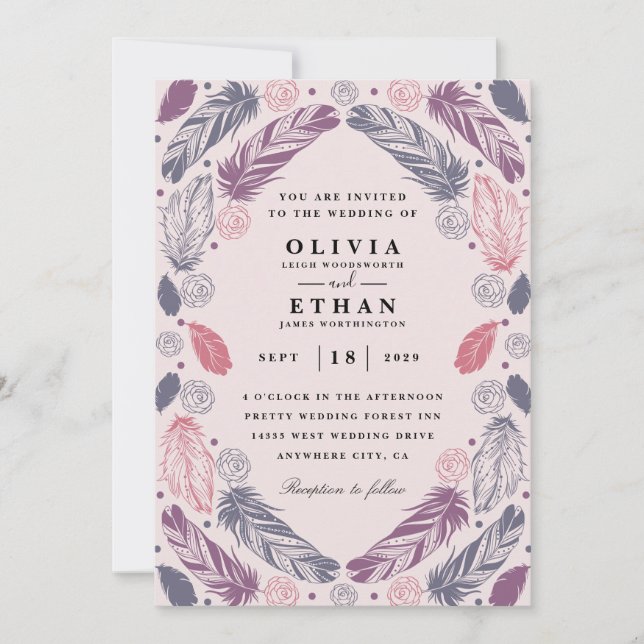 Convites tradicionais de casamento Navajo (Frente)