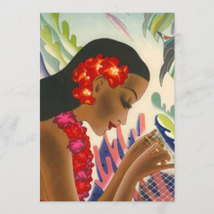 Convites tropicais de Tiki do partido de Luau dos