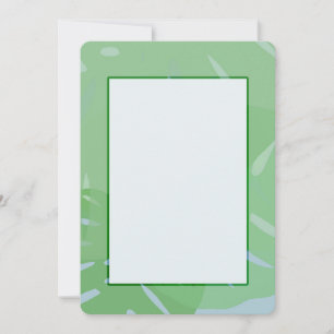 Convites Verde Abstrato Monstera