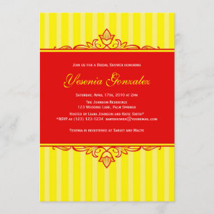 Convites vermelho e amarelo