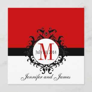 Convites vermelhos do casamento tema damasco do