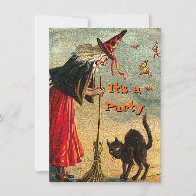 Convites Vintage Halloween (Frente)