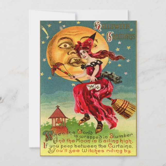 Convites Vintage Halloween (Frente)