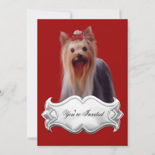 Convites Yorkshire terrier Cachorro Filhotes Verme
