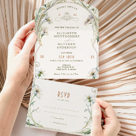 Convocação de Casamento de Daisy All em One Mucha