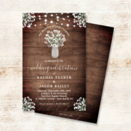 Convocação de Casamento do Orçamento Rustic Mason
