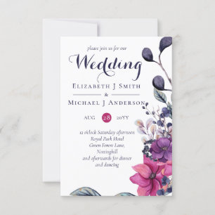 Convocação de Casamento Fuchsia Sonha com Env SMAL
