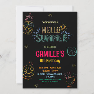 Convocação manual - Convite de Aniversário de Verã
