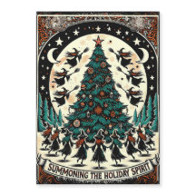 Convocando a bruxa do cartão de saudação do espíri