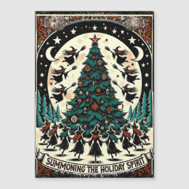 Convocando a bruxa do cartão de saudação do espíri