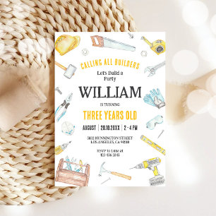 Convocando Todos os Construtores Convite de Aniver