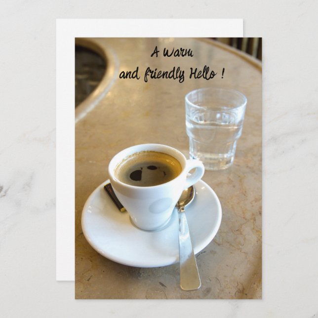 Cooffe com cartão plano de melhor amigo (Frente/Verso)