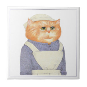 COOK CAT 4,25" Azulejo cerâmico quadrado