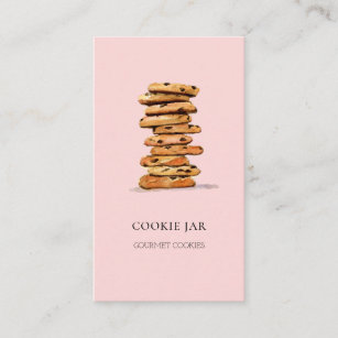 Cookery bakery cartão de visita cor-de-água rosa