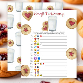 Cookie and milk baby shower Emoji Pictionary game 
