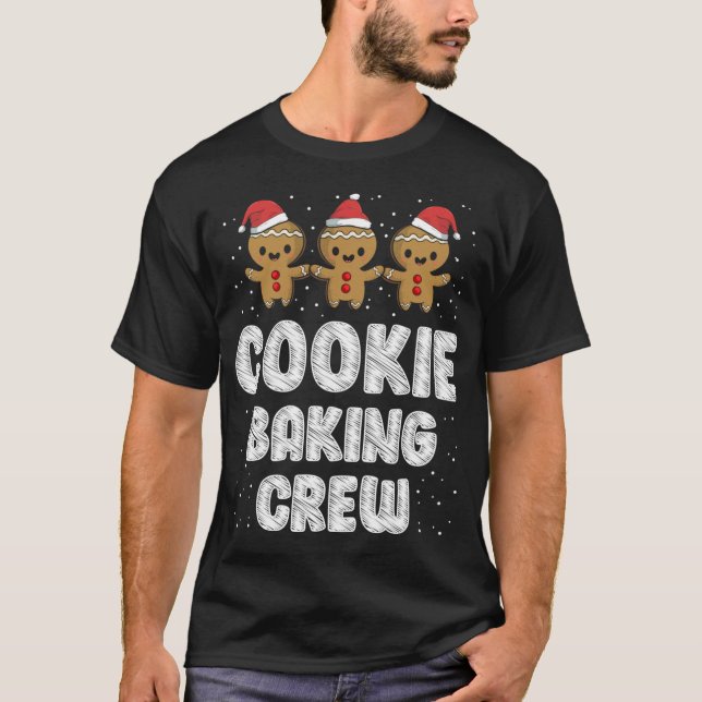 Cookie Baking Crew Camisa Natal Família Gingerbr (Frente)