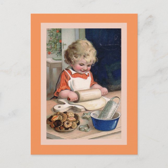 Cookie Baking no Cartão de Natal (Frente)