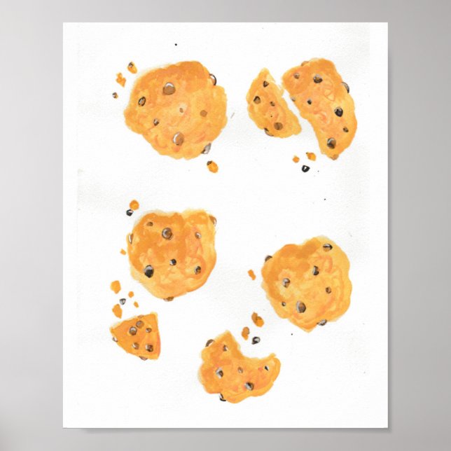 Cookie Crunch Watercolor Poster (Frente)
