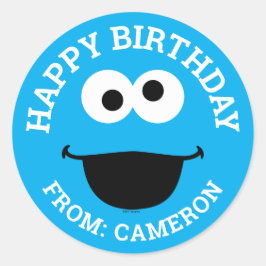 Cookie Face Art | Etiqueta de presentes de anivers