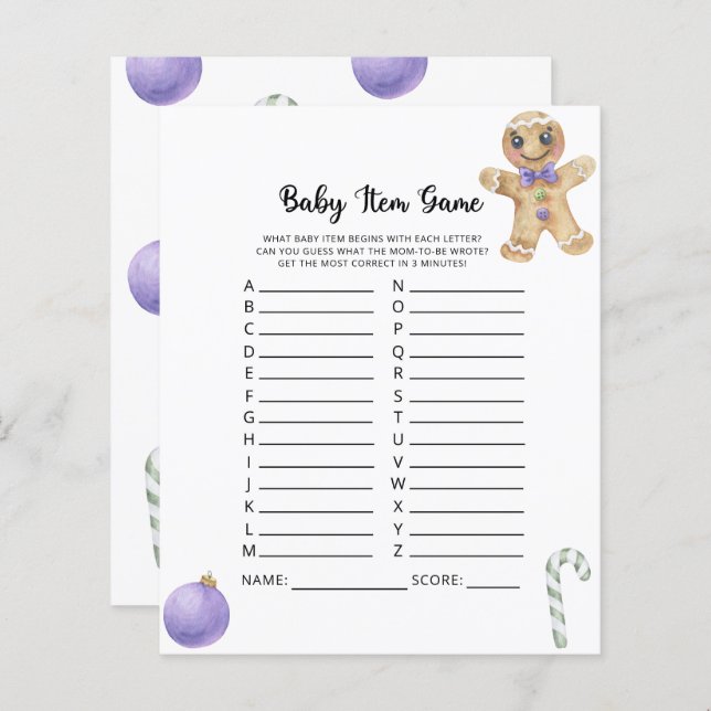 Cookie Winter Baby Item Game (Frente/Verso)