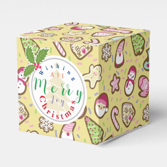 Cookies Caixa de Favor Amarelo de Natal (Frente)