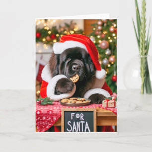 Cookies de Papais noeis de cartões de férias dobra