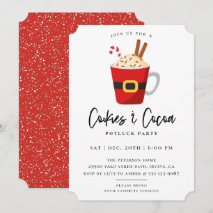 Cookies e Convite de festas de Natal de Cacau