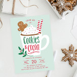 Cookies e Convites de festas de Natal de Cacau<br><div class="desc">Celebre a temporada com este cartão de feriado moderno e na moda de Berry Berry Sweet. Itens correspondentes e mais opções de design estão disponíveis em nossa loja: www.berryberrysweet.com.</div>