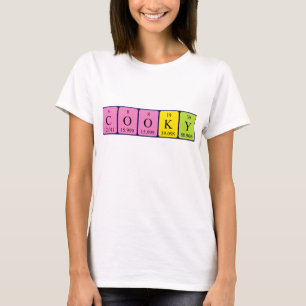 Cooky periódico nome da mesa camiseta