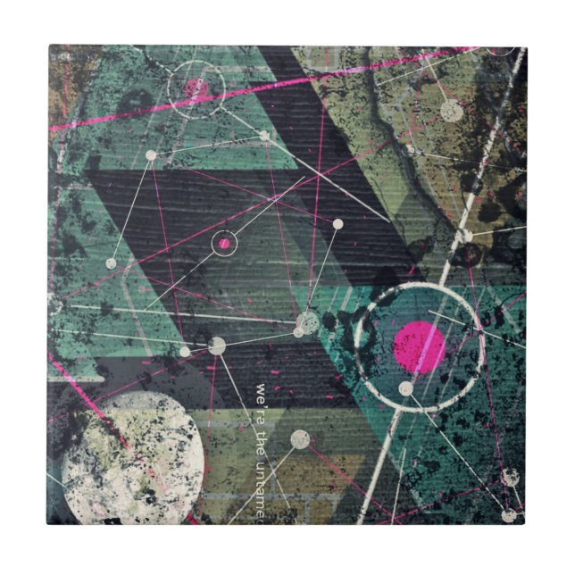 Cool Abstract Digital Graffiti Art Geometic (Frente)