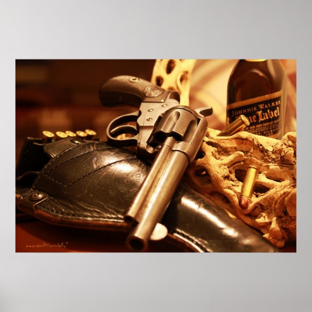 Cool antique Colt revolver photography poster (Frente)