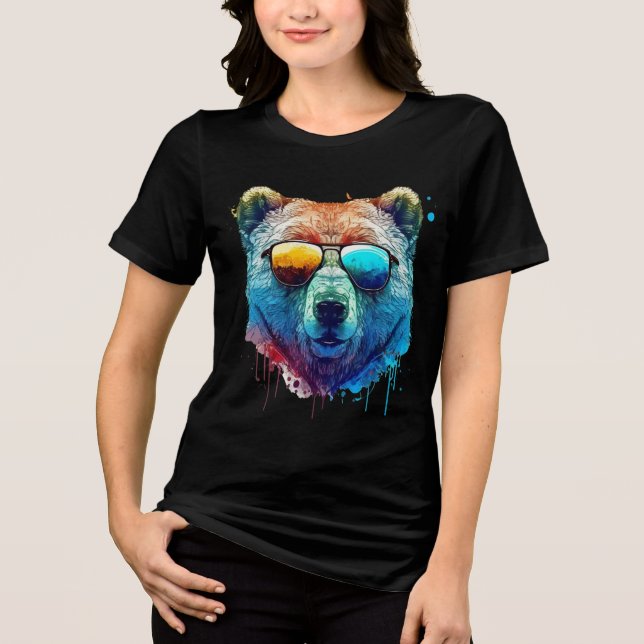 Cool Bear Shades Graphic T-Shirt (Frente)