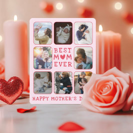 Cool Best Mom Ever Pink & Red Photo Mother’s Day