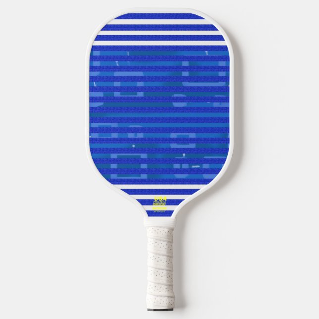 Cool Blue White Geometric Stripes (Front)