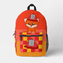 Cool Firefighter & Fox Themed Backpack