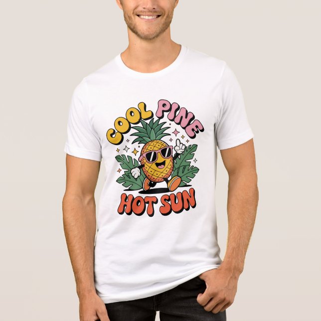 Cool Pine Hot Sun Retro Pineapple Summer Vibes (Frente)