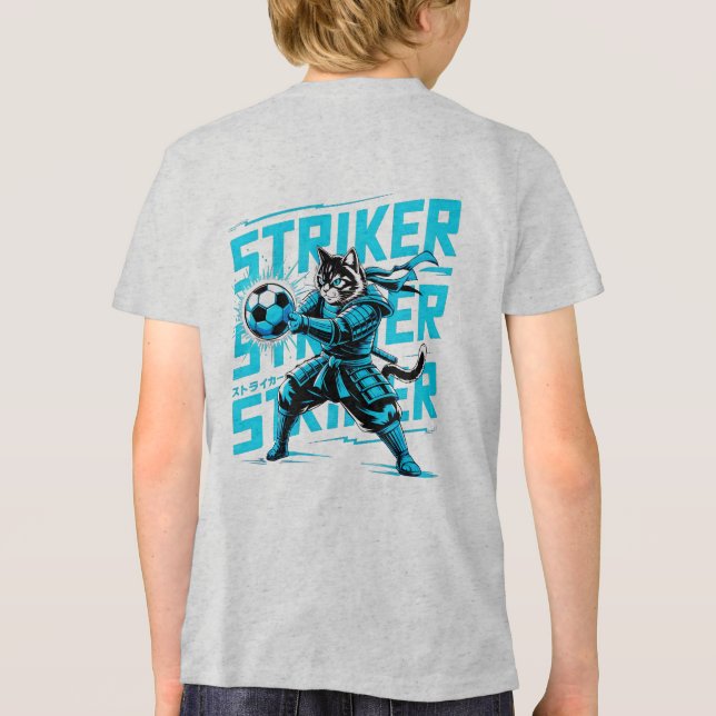  Cool Samurai Cat Soccer Striker - Gift for soccer (Verso)